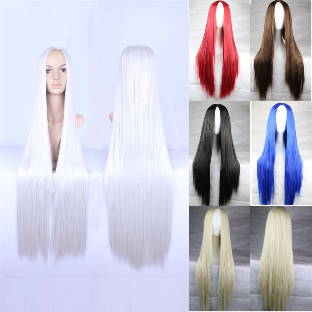 New 75cm Straight Sleek Long Synthetic Cosplay Costume Wigs Party Womens Gift - Zmart Australia