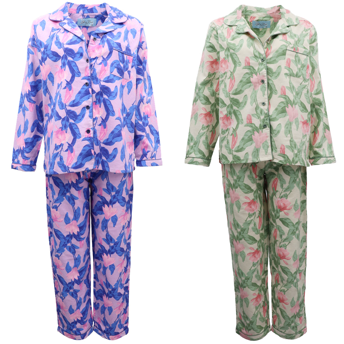 Women's Cotton Long Sleeve Shirt Tops Pants 2PCS Pyjamas Pajamas Set Sleepwear - Zmart Australia