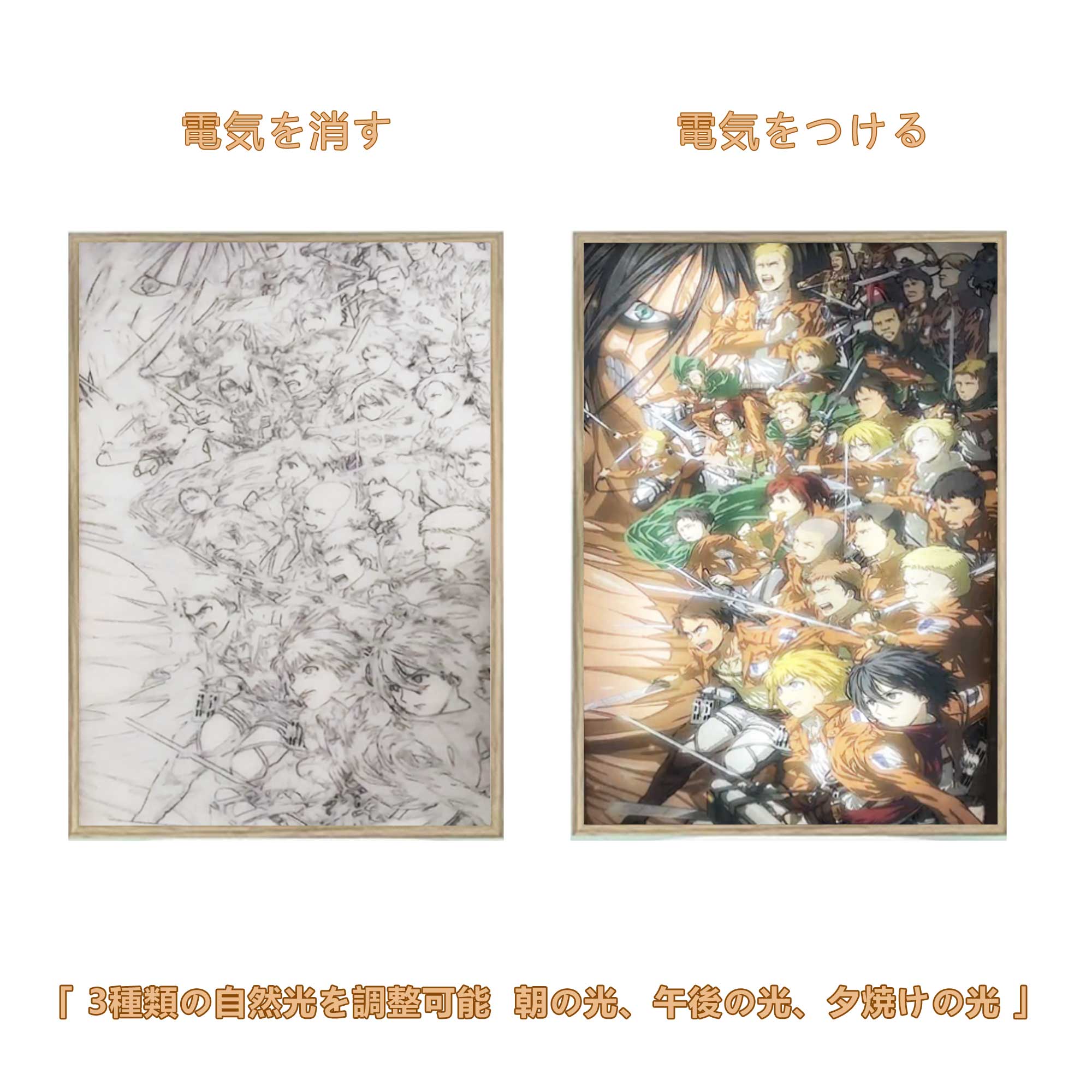 夕暮れの光と影の絵【進撃の巨人】