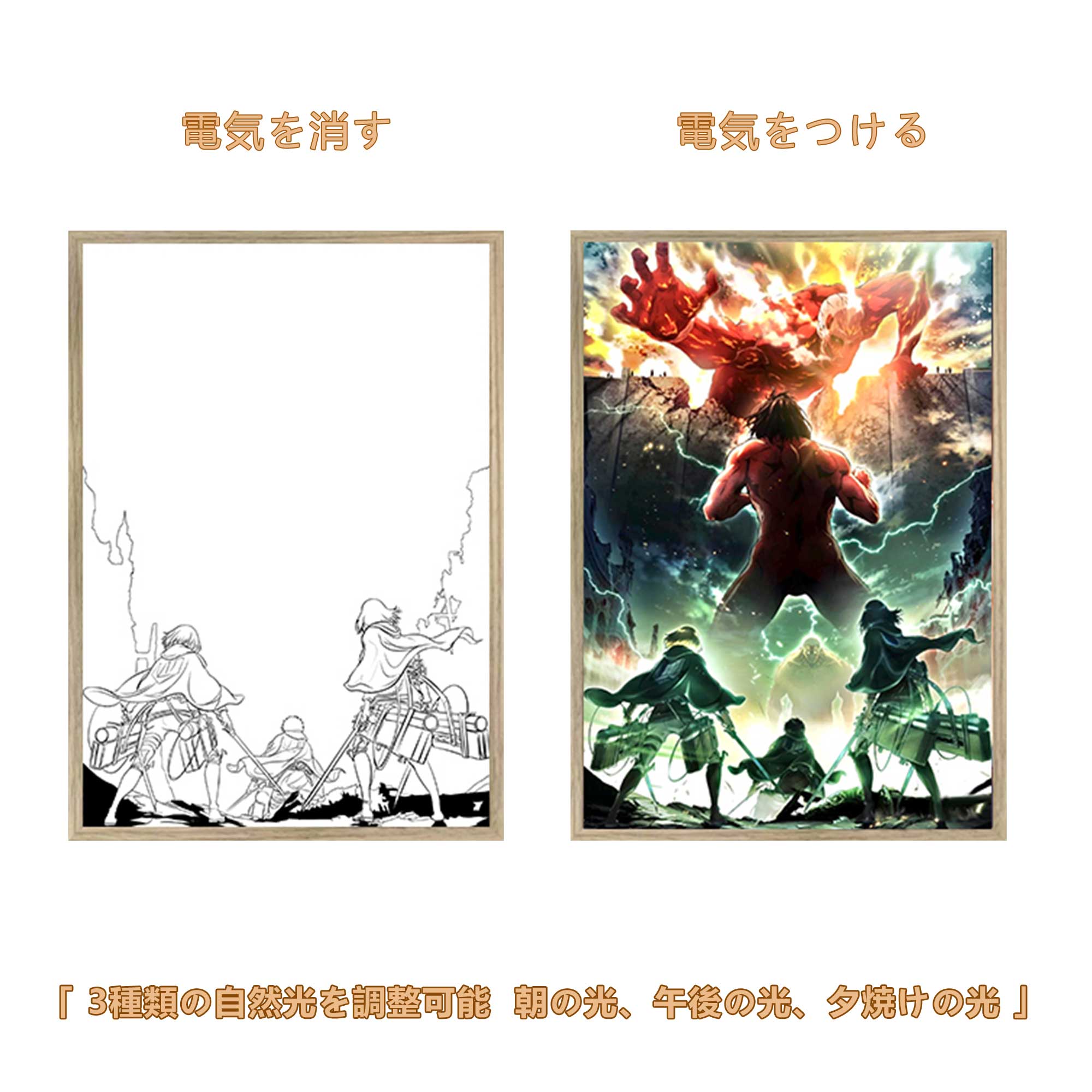 夕暮れの光と影の絵【進撃の巨人】