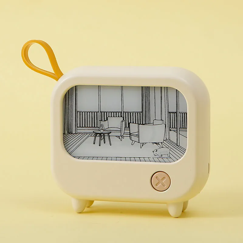 Mini TV 夕暮れの光と影の絵