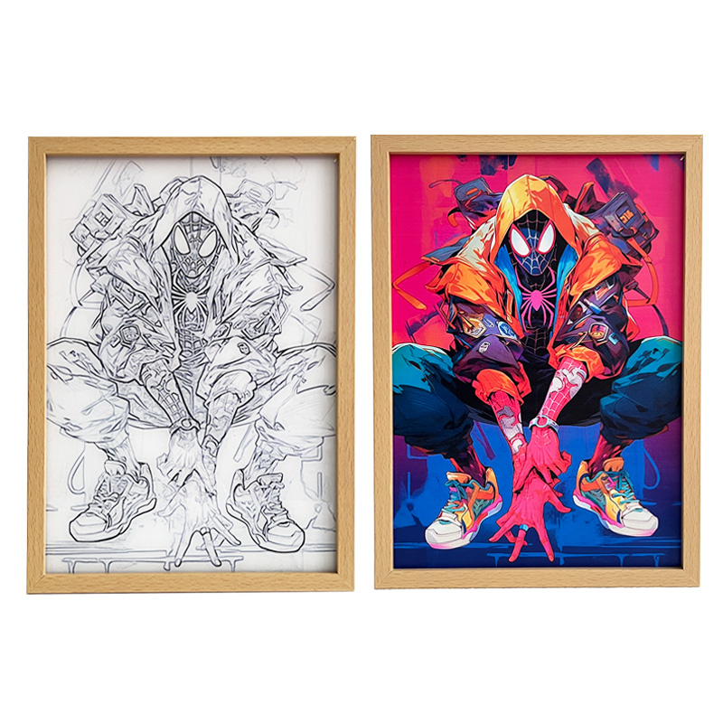夕暮れの光と影の絵【スパイダーマン】