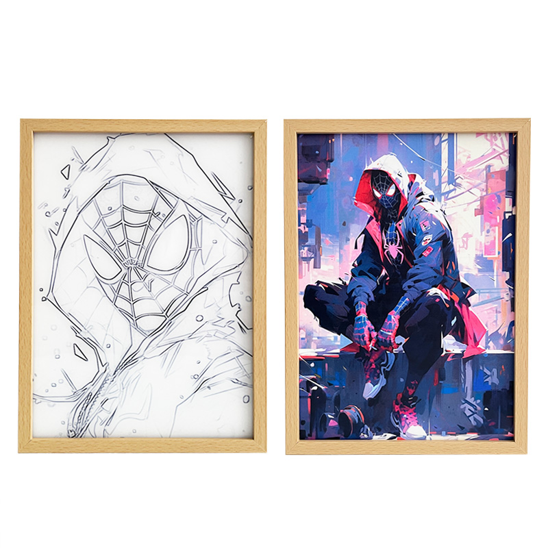 夕暮れの光と影の絵【スパイダーマン】