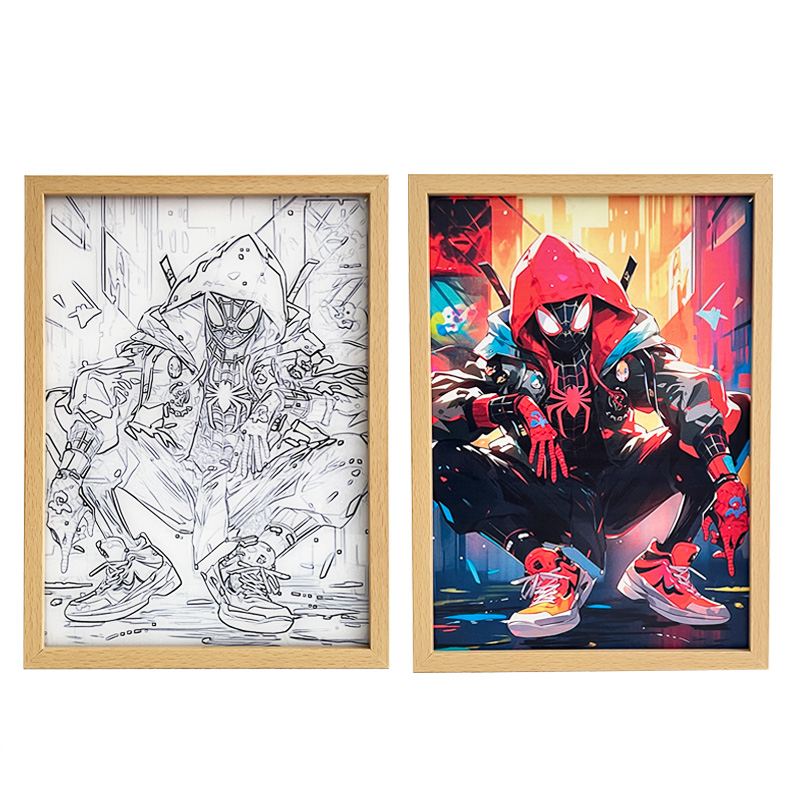 夕暮れの光と影の絵【スパイダーマン】