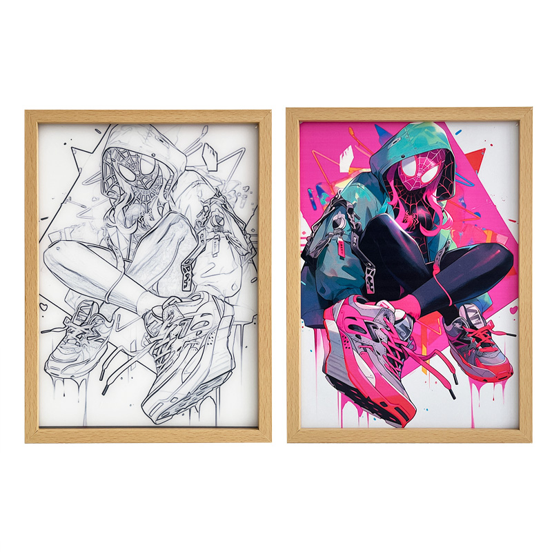 夕暮れの光と影の絵【スパイダーマン】