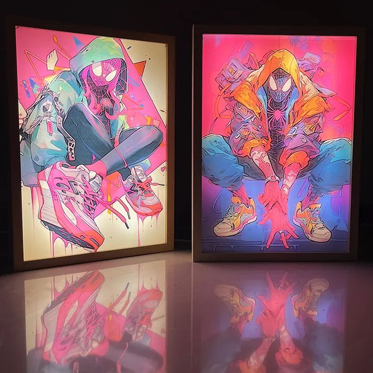 夕暮れの光と影の絵【スパイダーマン】