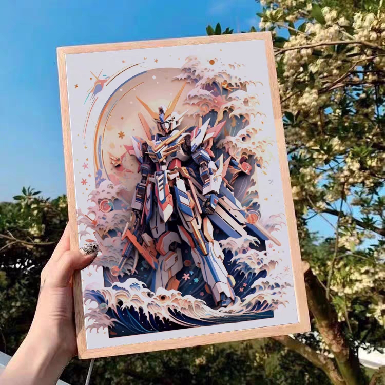 夕暮れの光と影の絵【ガンダム】