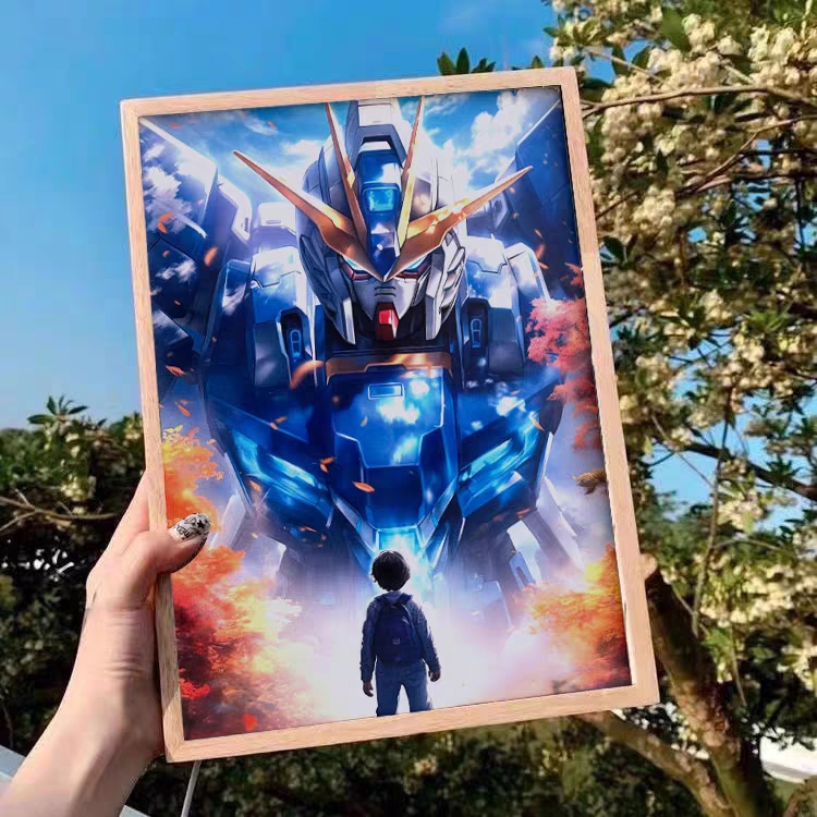 Yitoto™夕暮れの光と影のフレーム-ガンダム