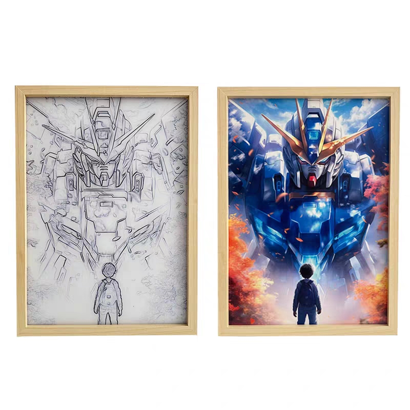 夕暮れの光と影の絵【ガンダム】