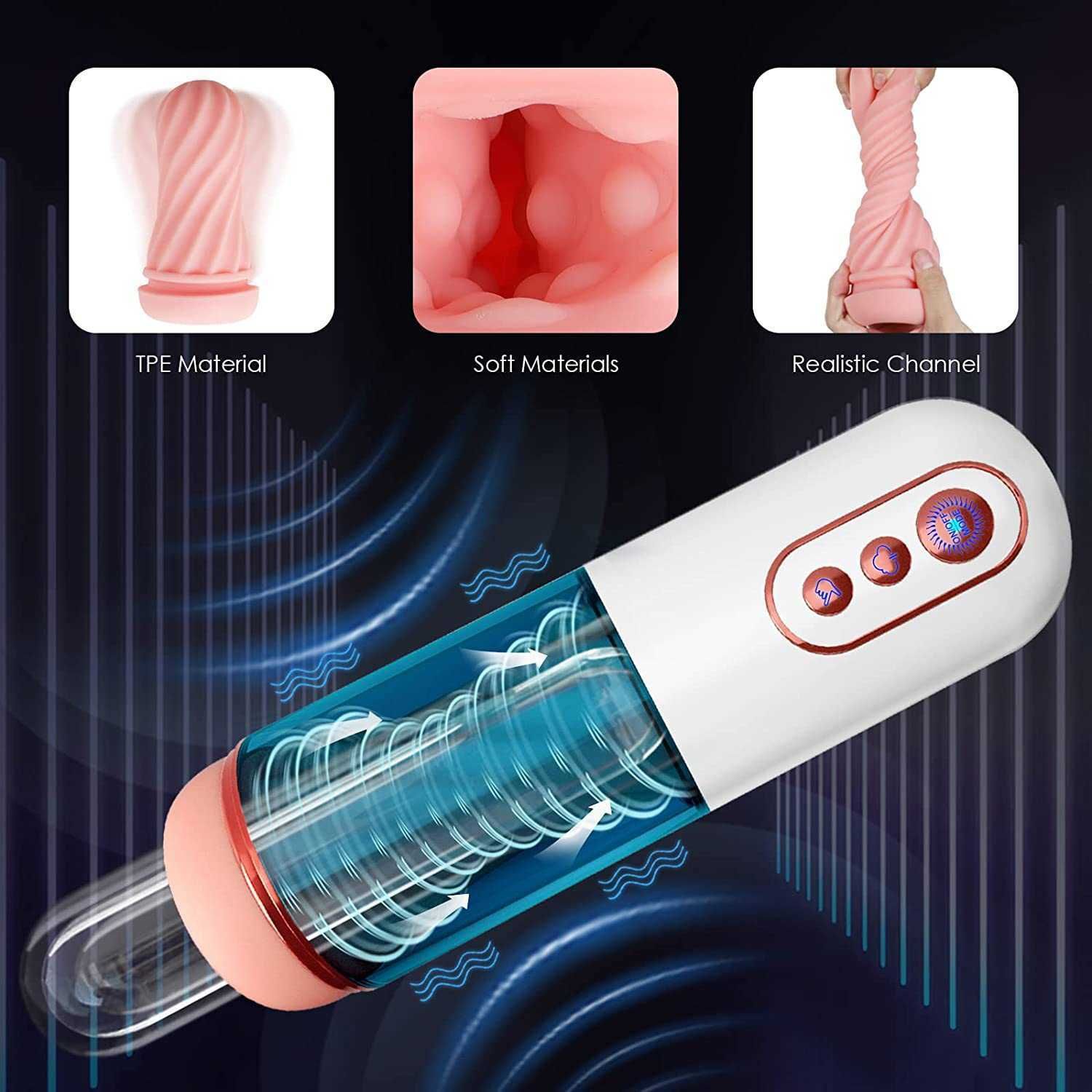 Electric Masturbator Sucking Vibrating Voice Masturbator