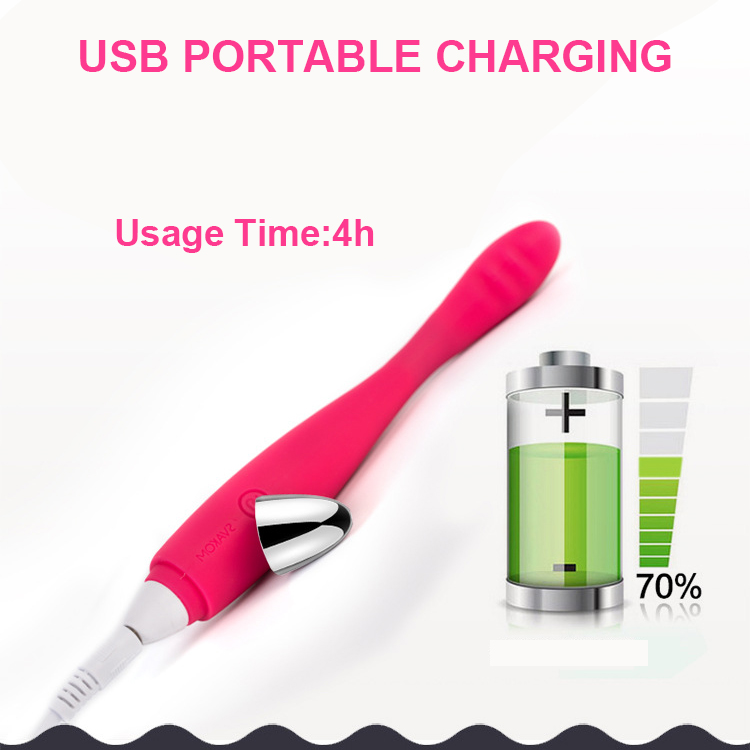 4-in-1 Purple Vibrator Waterproof Rechargeable Curved Dildo