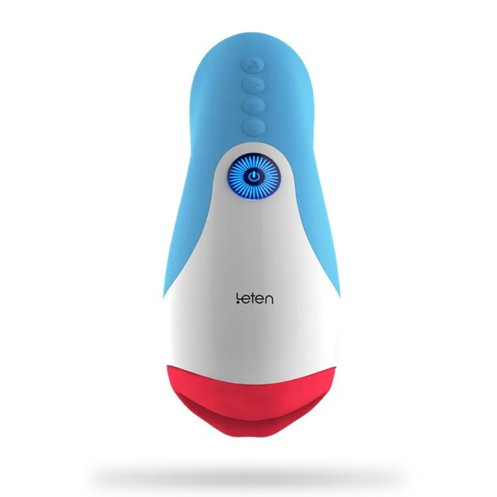 Leten 10 Vibrating Male Masturbator Smart Warmer Tongue Licking Blowjob Toy