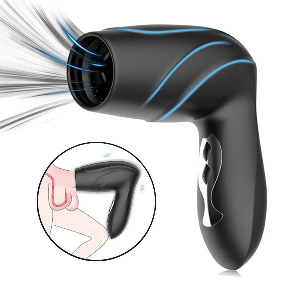 Hair Dryer Strong Suck 10 Vibration Mode Masturbation Cup