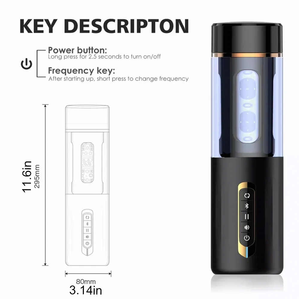 Black Dragon Bluetooth Male Masturbation Cup