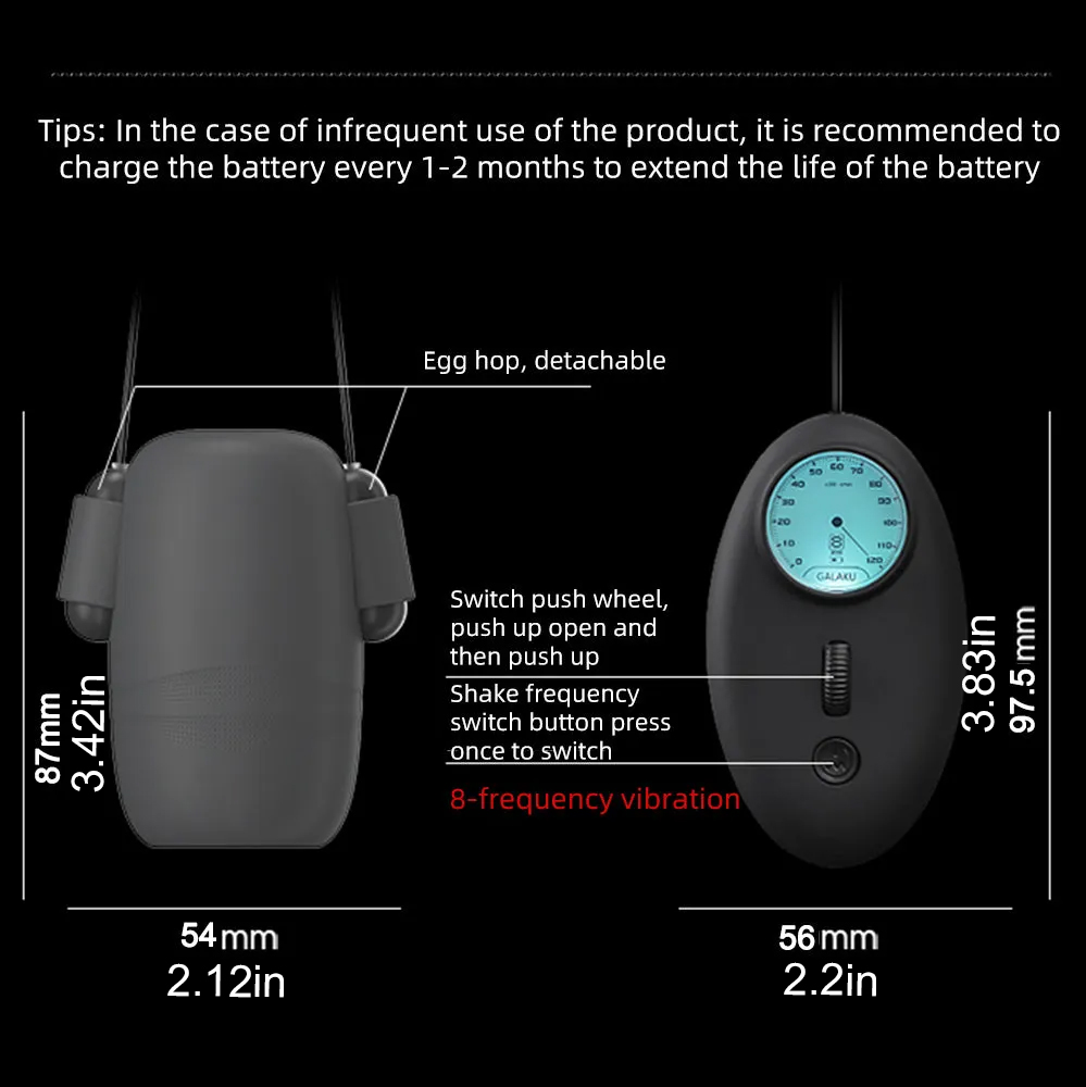 8 Gears Speed Trainer Electric Jet Cup Male Glans Massage Penis Trainer