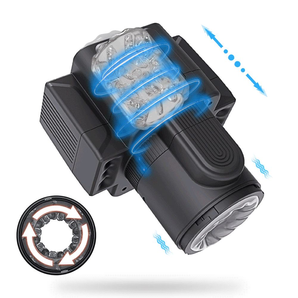 Telescopic Rotating Vibration Electric Camera Masturbation Cup