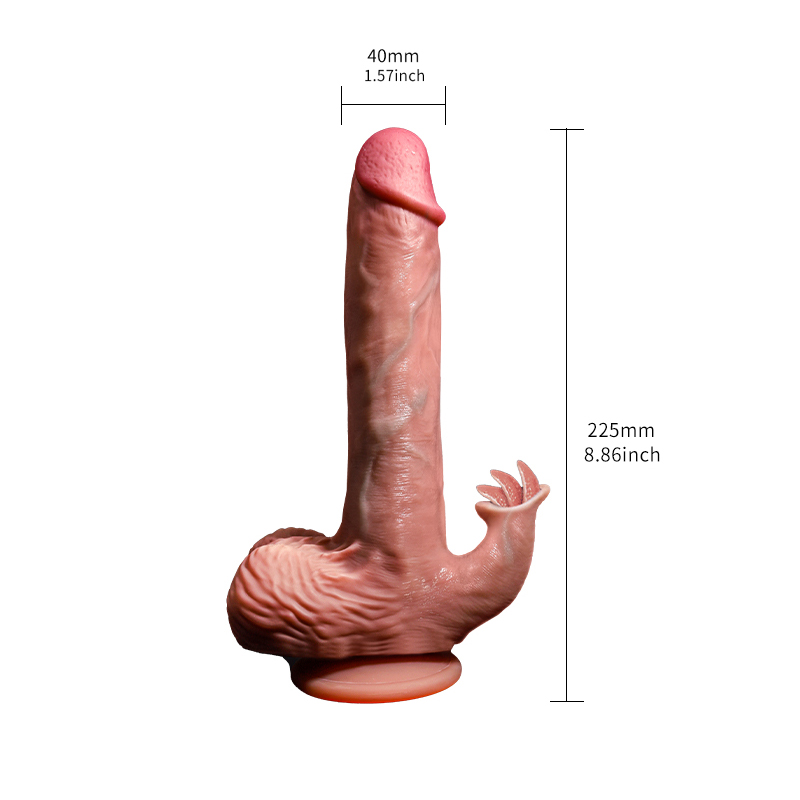Tarzan III Penis-8.86 Inch Premium Suction Cup Rabbit Double  G Dildo For Premium Machine