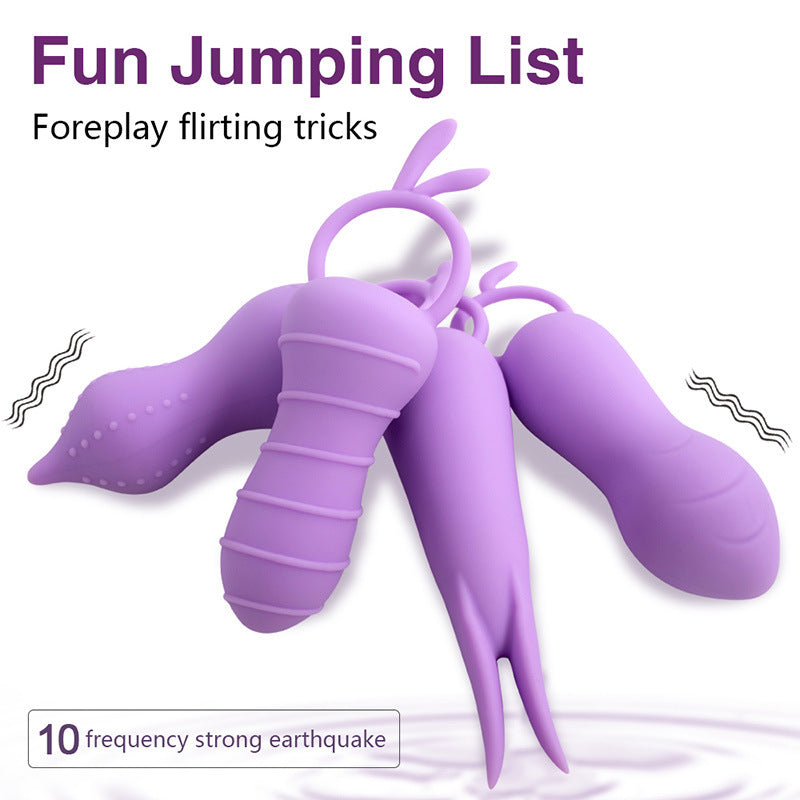 USB Rechargeable Silicone 10-Frequency Vibration Wireless Fun Vibrator