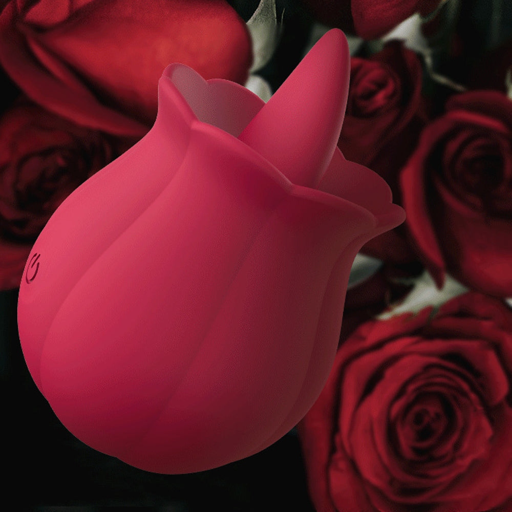 Rose Petal Vibrator | Tongue Vibrator  Clitoris Stimulator-Uxolclub