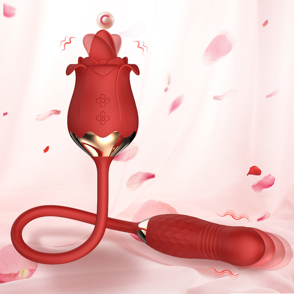 Rose Tongue Licking Vibrator-Uxolclub