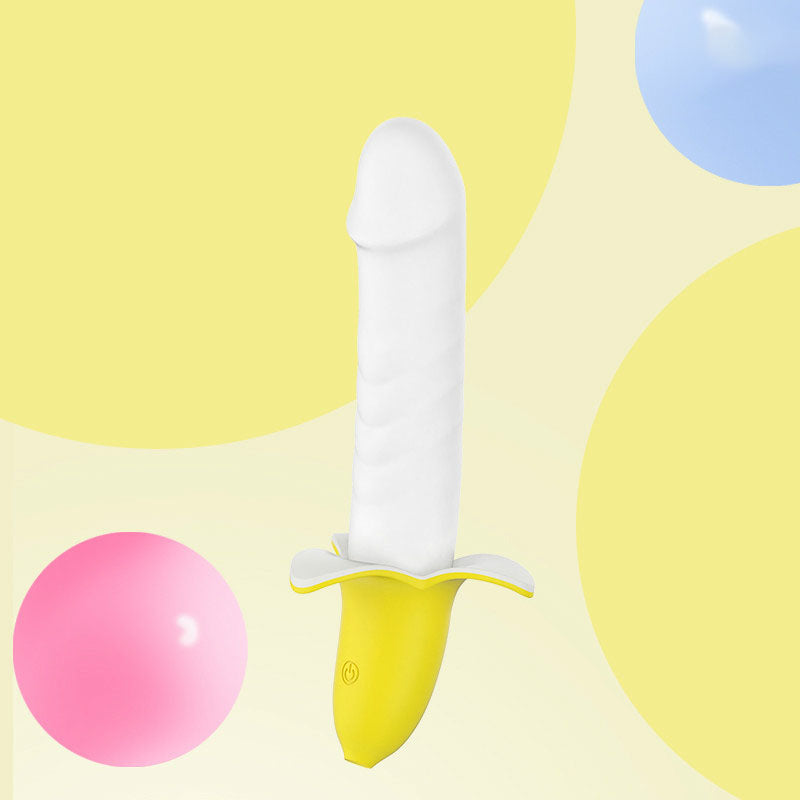 Silicone Banana Dildo Automatic Retractable Masturbator-Uxolclub