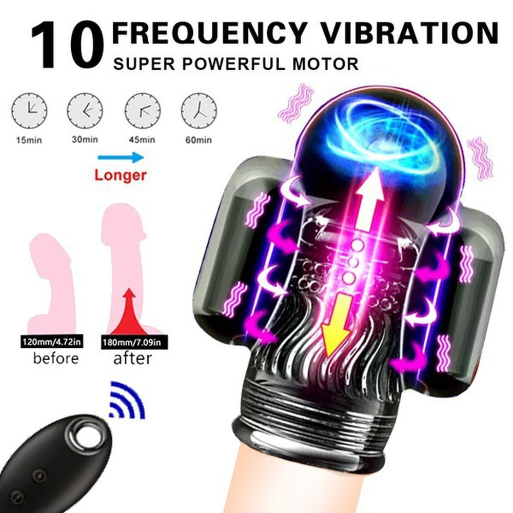 Robot Intelligent 10 Frequency Mode Remote ControlMasturbation cup-Uxolclub