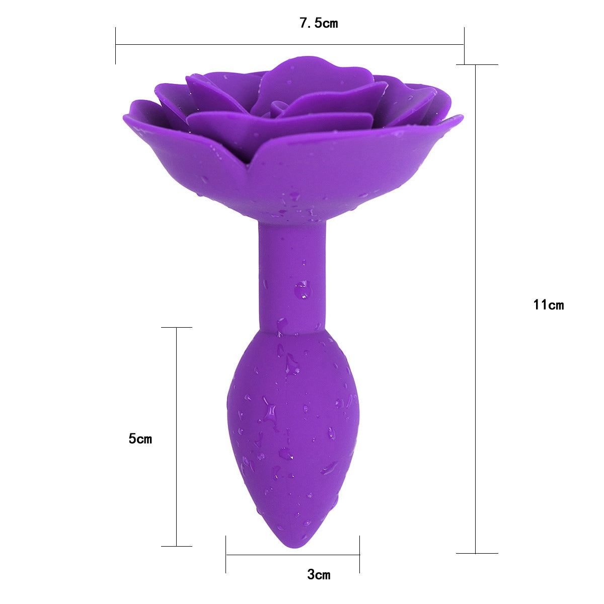 Rose Purple Butt Plug Training Anal Plug Backyard Sex Toys-Uxolclub