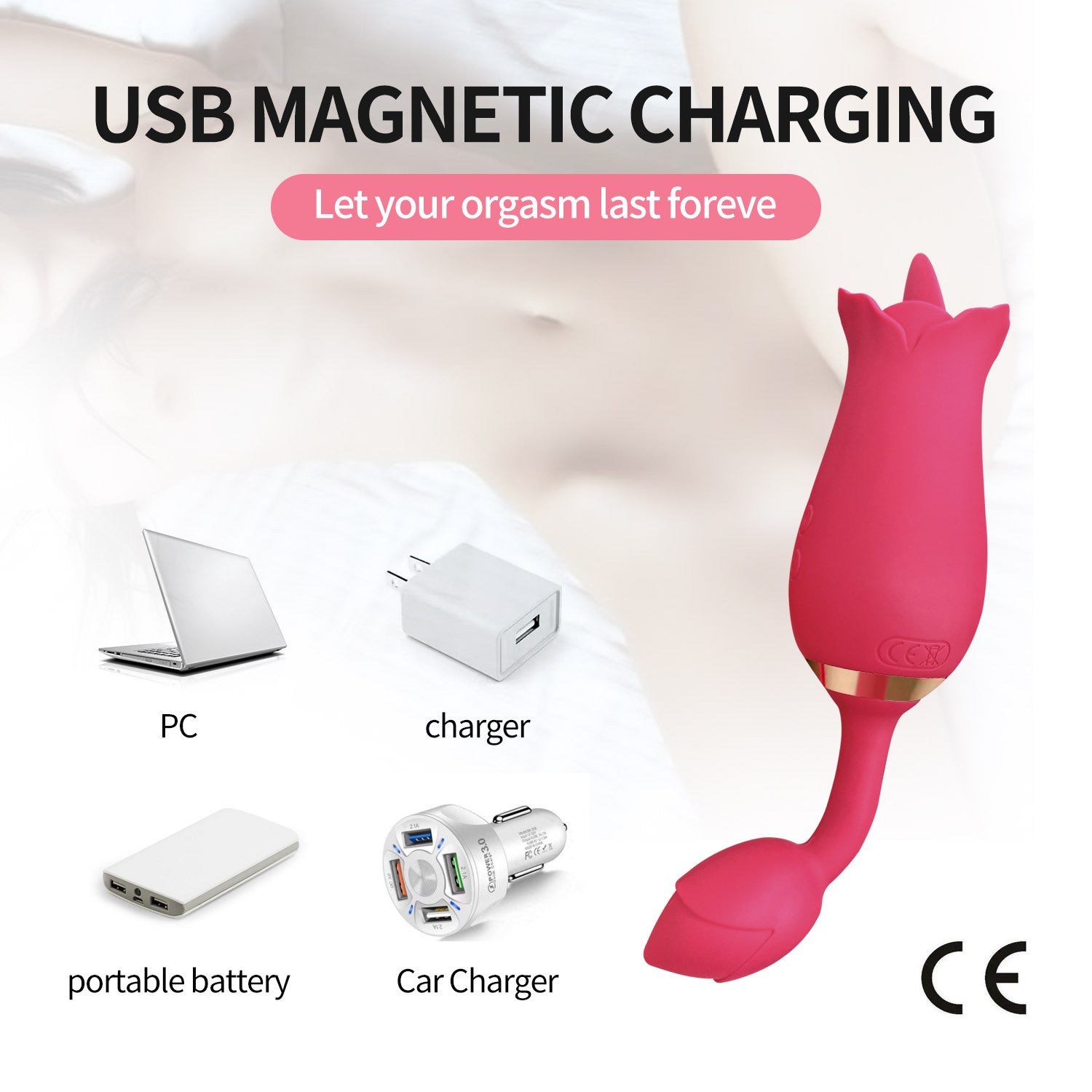 Rose Tongue Vibrator - 9 Vibration Modes for Women with Vibrating Egg-Uxolclub