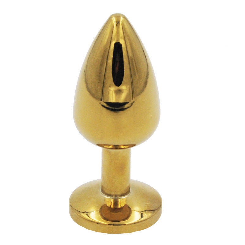 Round Metal Butt Plug - Stainless Steel Jewel Butt Plug Anal Training-Uxolclub