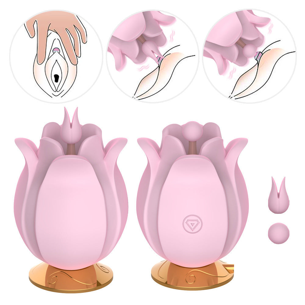Rose Multi-Frequency Vibrating Egg Female  Orgasm Masturbation Massager-Uxolclub