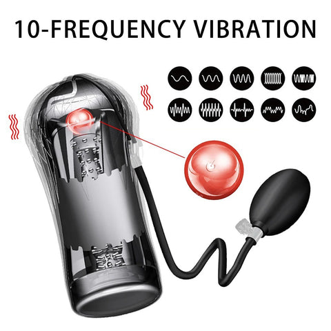 Multi-Channel Airbag Masturbation Cup - 10 Frequency Vibration-9