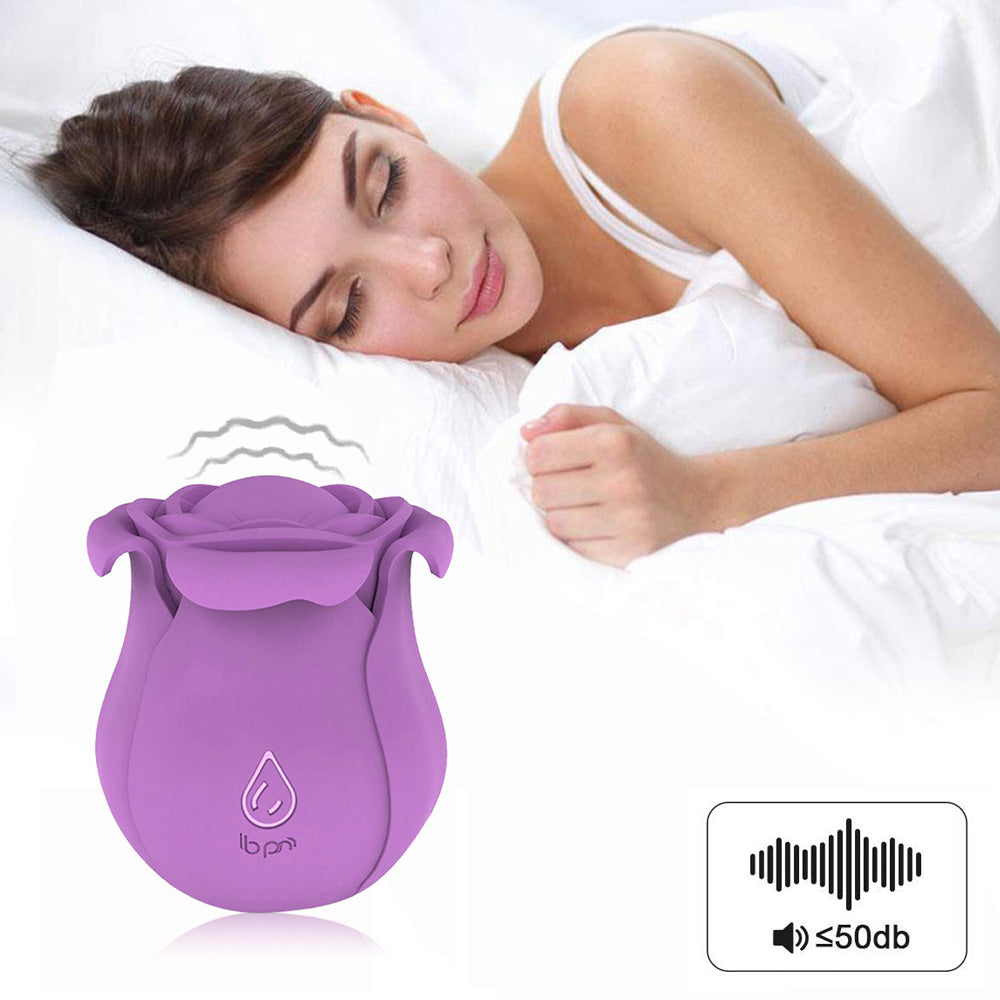Vibrating Rose 10 Speed Rotary Suction Rose Suction Vibrator-Uxolclub