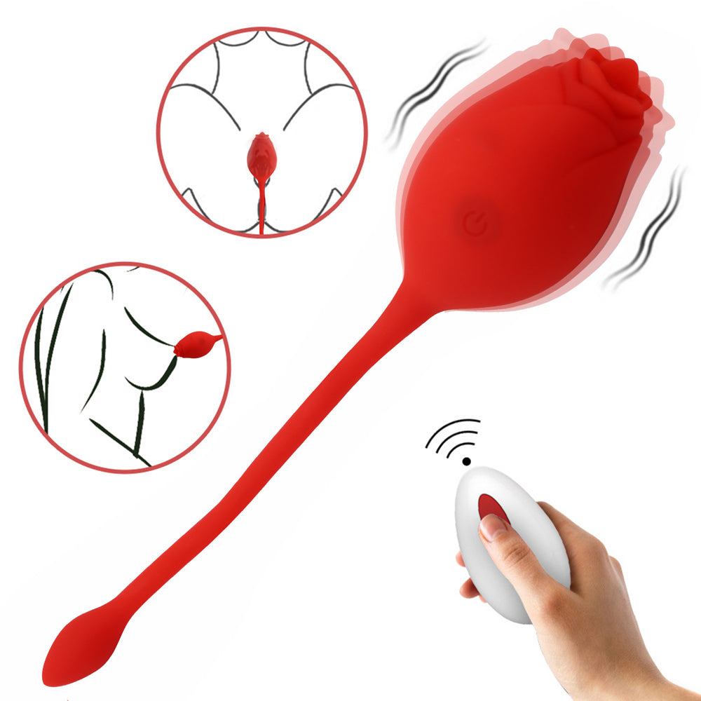 Rose Vibrator Women Masturbation Belt Vibrating Egg-Uxolclub