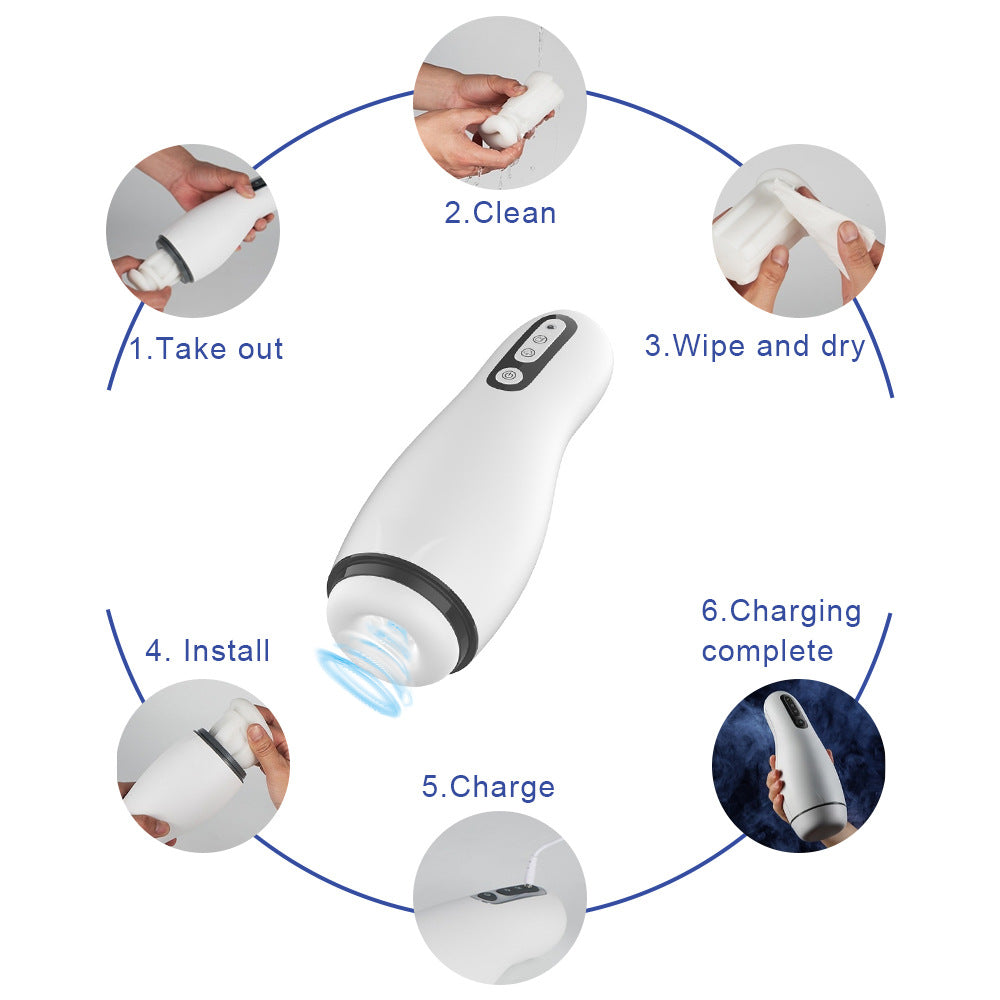 Penguin 10 Vibration 3 Sucking Automatic Masturbation Cup Telescopic Heating Glan Stimulator Sex Toy for Men-Uxolclub - Best Adult Sex Toys Online Retailers