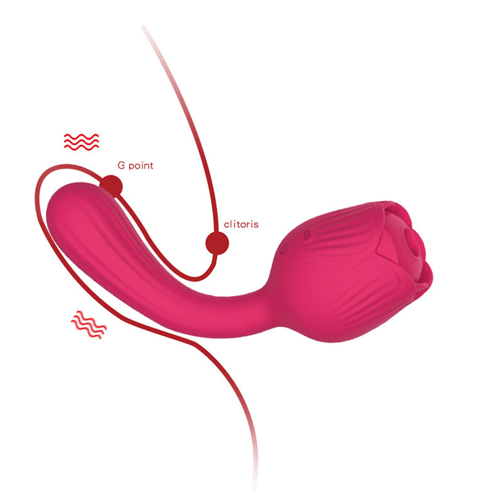 Rose Vibrator Female Masturbator Sucking Nipple Vibrator-Uxolclub