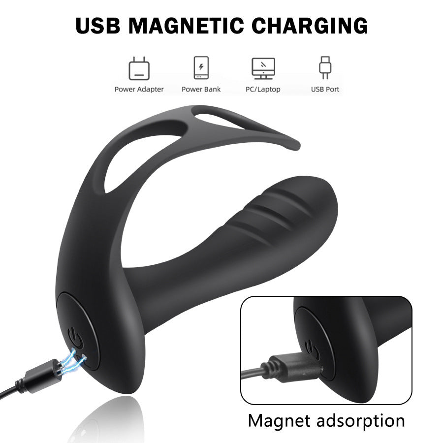 Prostate Massage Lock Fine Vvibration Wireless Remote Control Anal Plug-Uxolclub