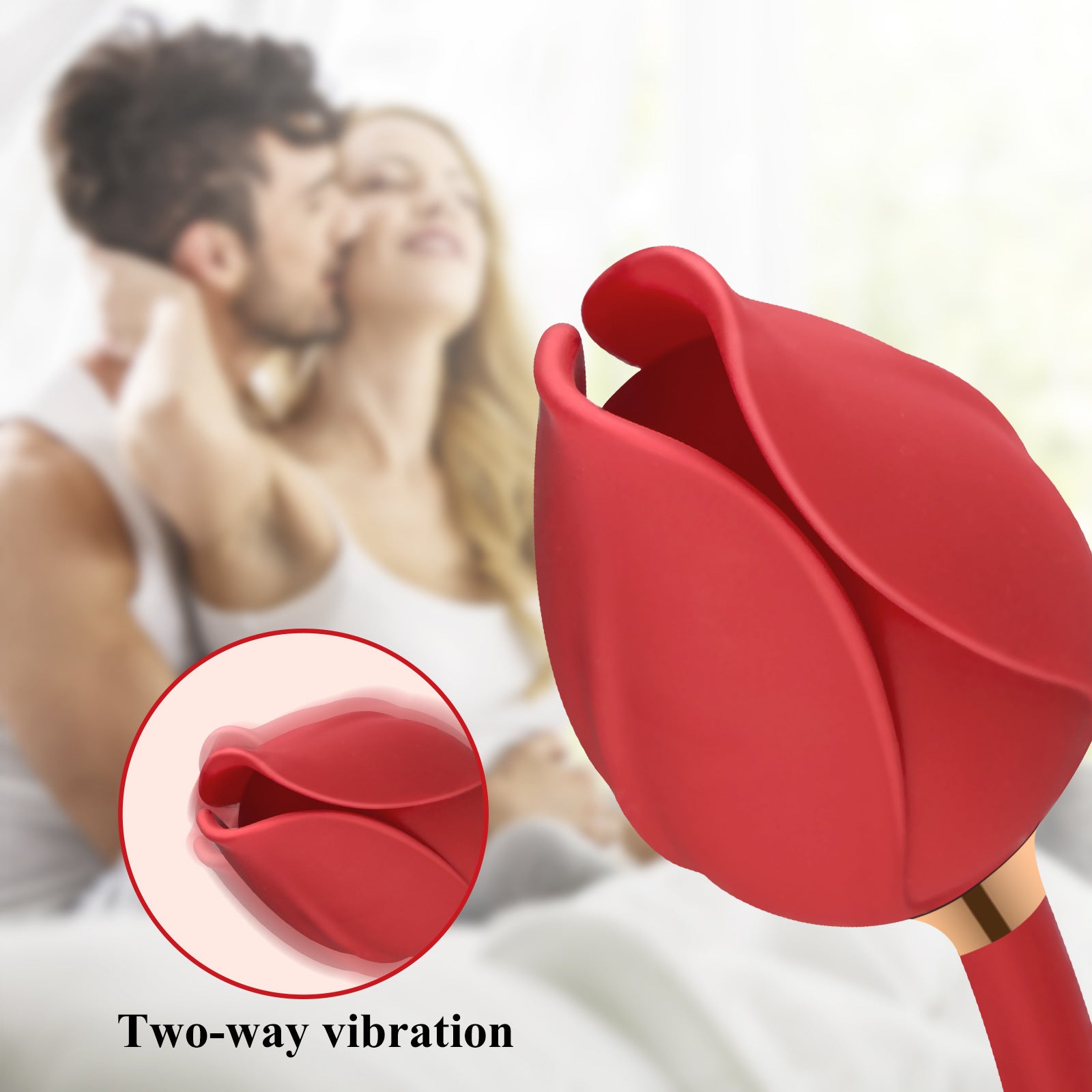 Red Rose Vibrator - 10 Frequency Vibrating Suction with Vibrating Egg-Uxolclub