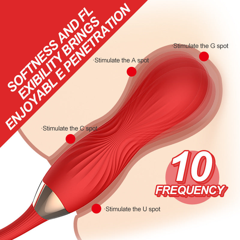 10 Frequency Tongue Licking 10 Frequency Twist Vibrator-Uxolclub
