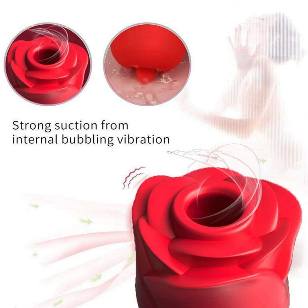 Rose Tongue Vibrator Female Masturbation Clitoral Stimulator Vibrator Rose-Uxolclub