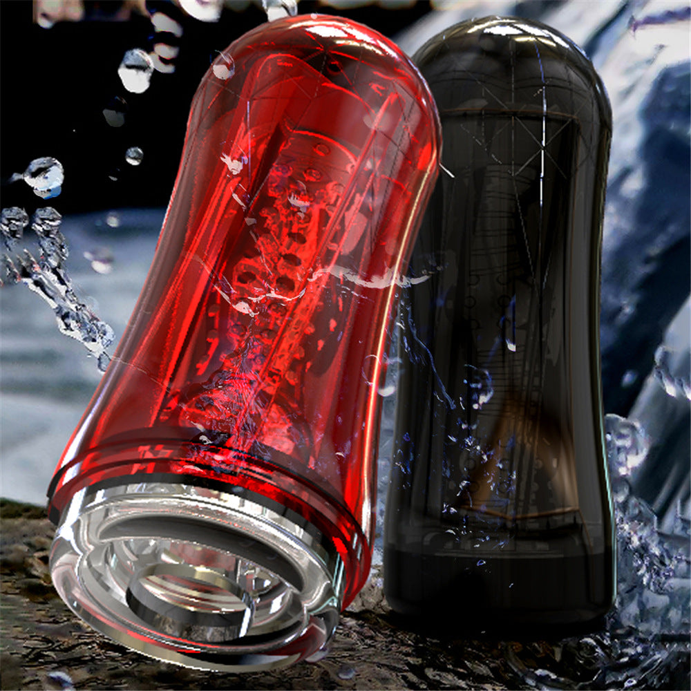 Silicone Masturbation Cup Suction Transparent Blowjob Toy-Uxolclub