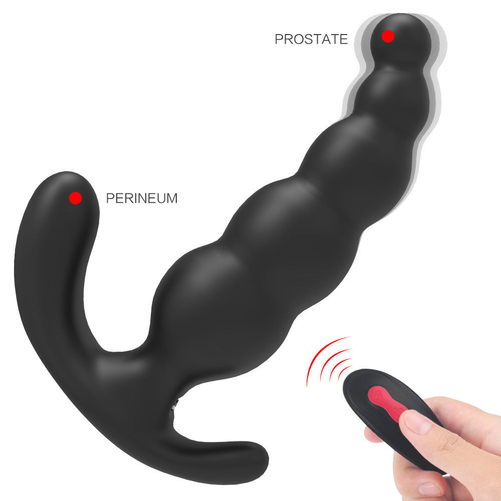 Silicone Thrusting Butt Plug Remote Vibrating Prostate Dildo-Uxolclub