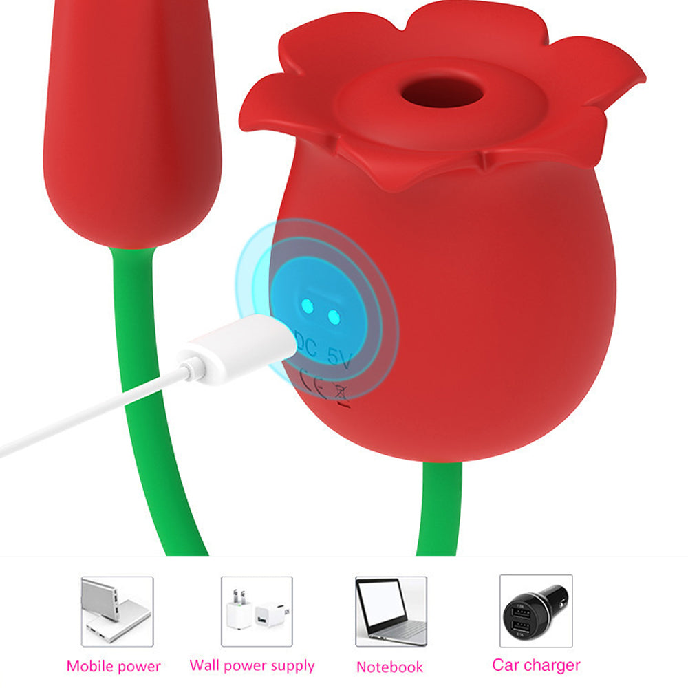 Rose Vibrator Stamen Vibrating Suction Clitoral Massage Vibrating Egg-Uxolclub
