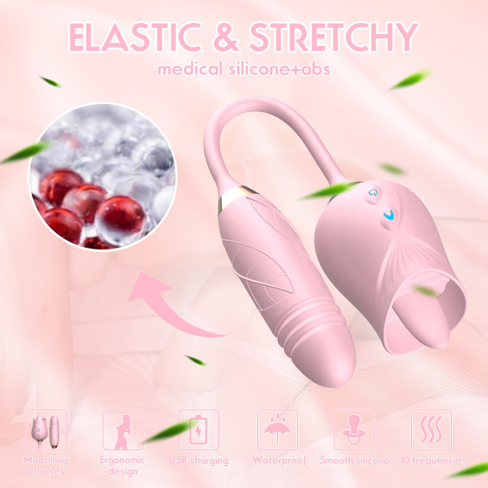 Clit Vibrator Nipple Sucker Vibrating Tongue-Uxolclub