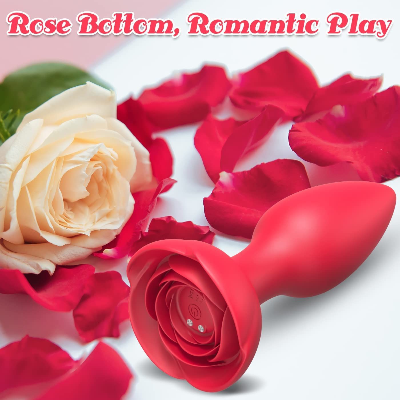 Rose Remote Control 10 Frequency Vibration Silicone Anal Plug-Uxolclub