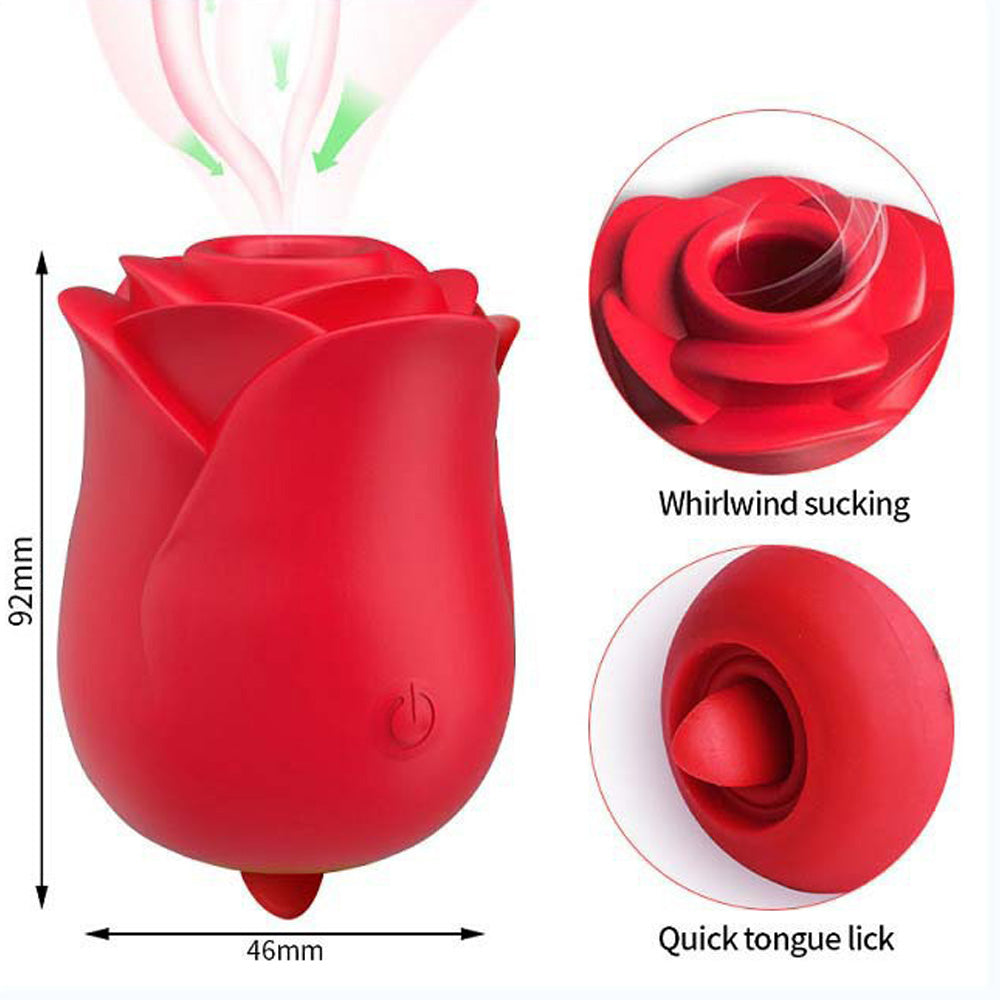 Rose Tongue Vibrator Female Masturbation Clitoral Stimulator Vibrator Rose-Uxolclub