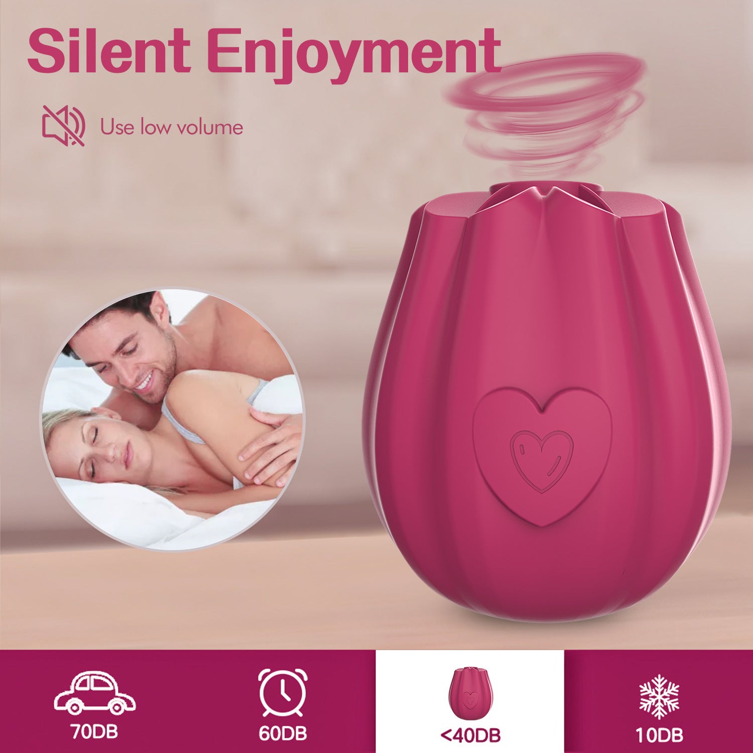 Rose Suction Vibrator for Women Clitoral Nipples with Sucking-Uxolclub