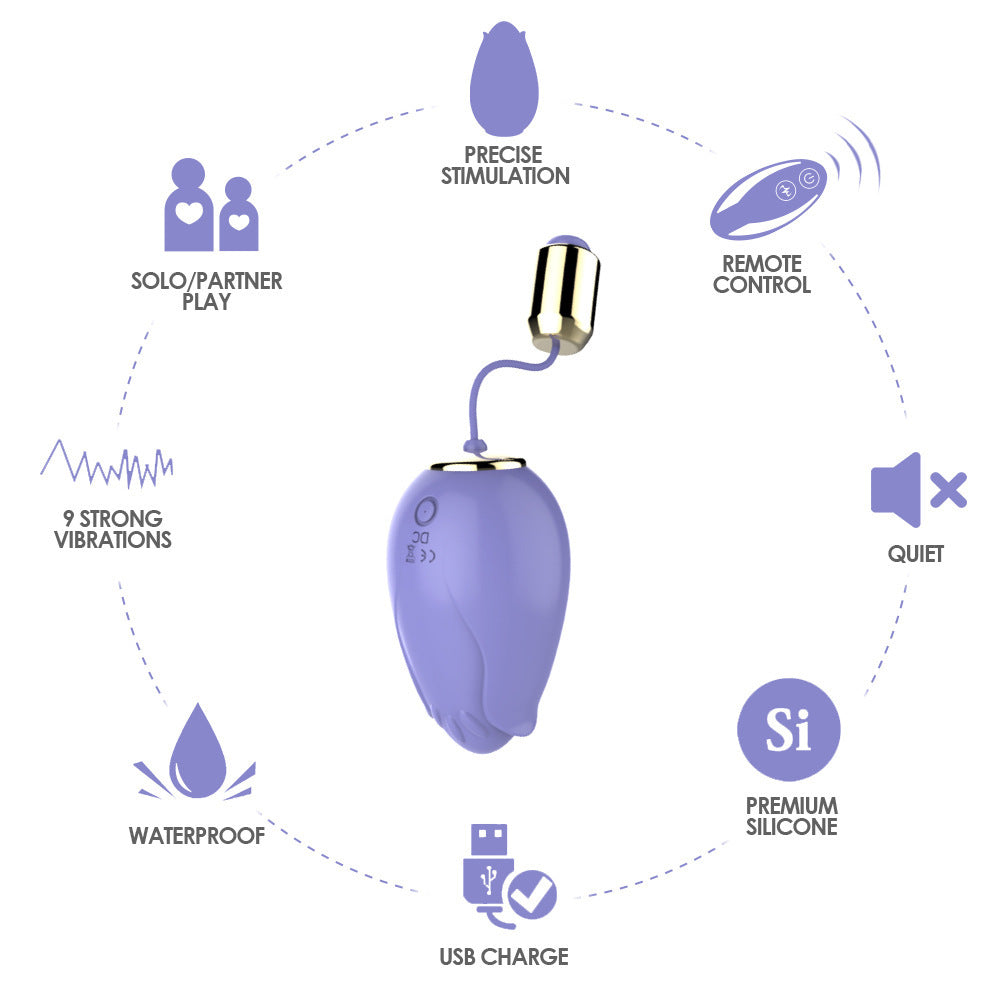 Remote Control Rose Vibrator Vibrating Rose Egg-Uxolclub