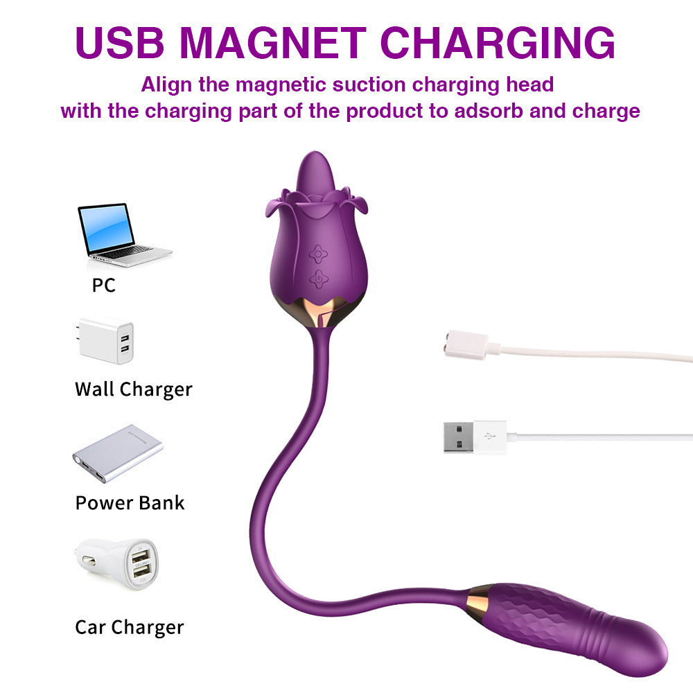 Rose Tongue Licking Vibrator-Uxolclub