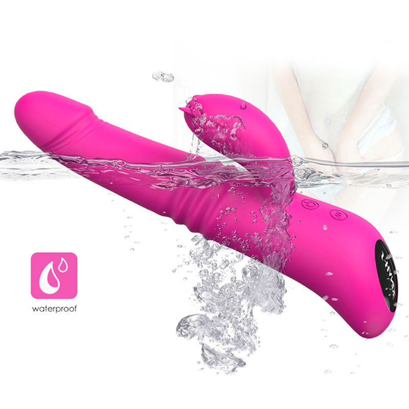 Telescoping Dildo for Women Thrusting Vibrator Allovers Dildos-Uxolclub