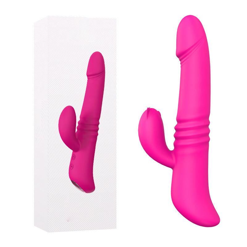Telescoping Dildo for Women Thrusting Vibrator Allovers Dildos-Uxolclub